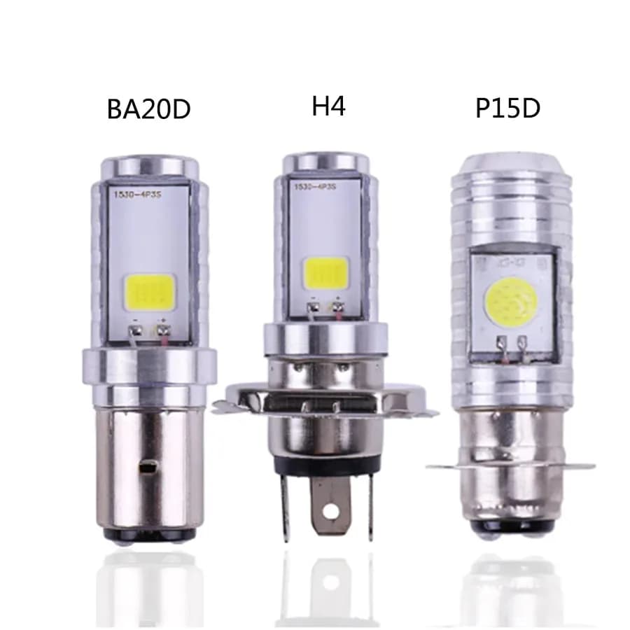 Ampoule de phare de moto LED 36W H4/P15D/BA20D 2COB 1400LM 6000K, faisceau Hi/LO