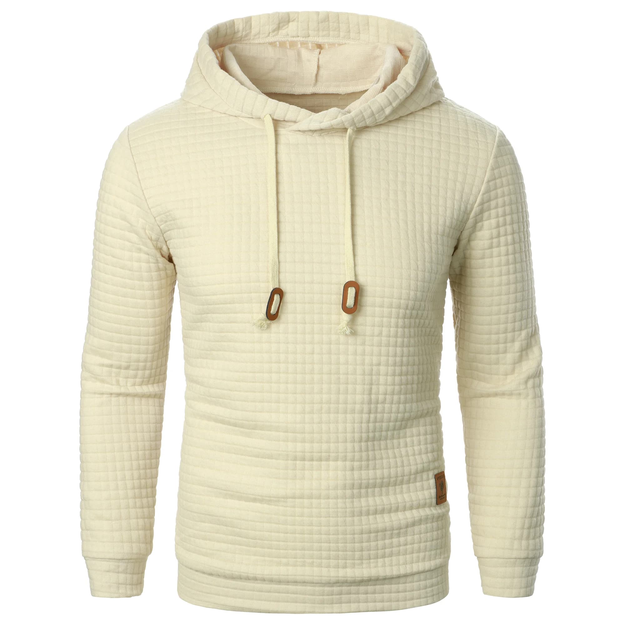Sweat à capuche jacquard à carreaux pour hommes, manches longues, couleur chaude, manteau, automne/h