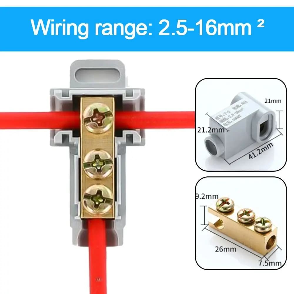 Épissure de câble électrique rapide de type T, séparateur haute puissance, connecteur de fil, bornes