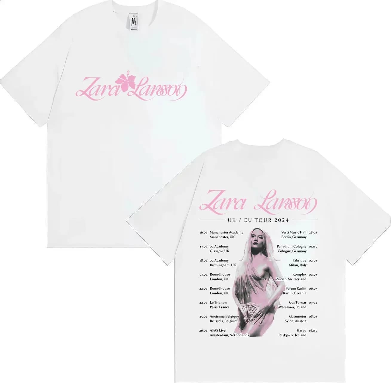 Zara Larsson minuit soleil Tour Global Mercah T-Shirt hommes femmes Album affiche graphique imprimé 