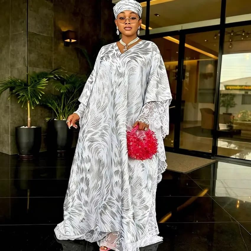 Robes de soirée grande taille pour femmes, robe boubou africaine de luxe, robe de mariée musulmane é