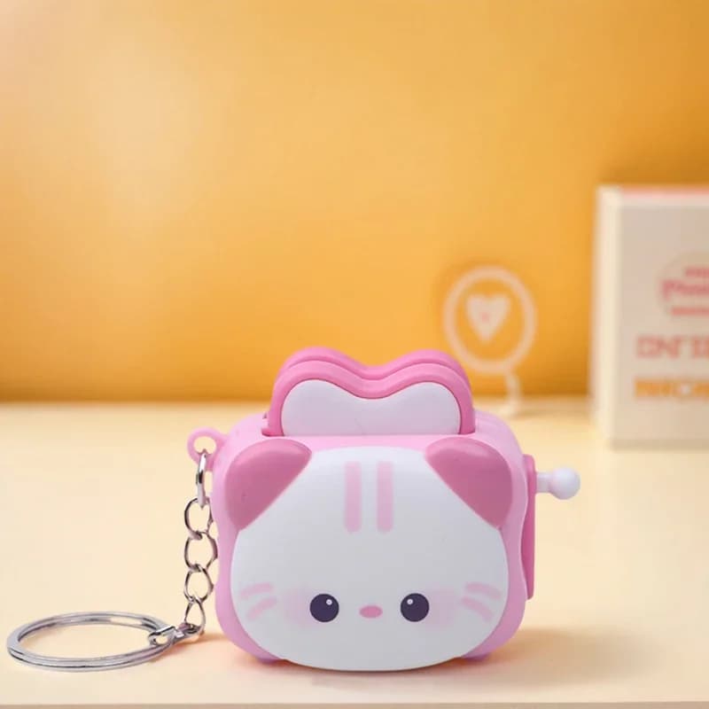 Porte-clés créatif Panda Machine à pain mignon, accessoire anti-Stress |   Porte-clés exquis |   Pet