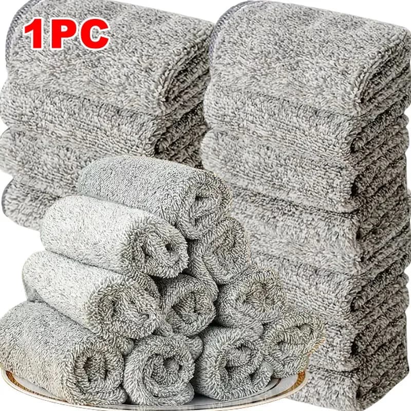 Chiffons de nettoyage en microfibre pour vélo, voiture, serviette de cuisine, absorbant, doux et dét