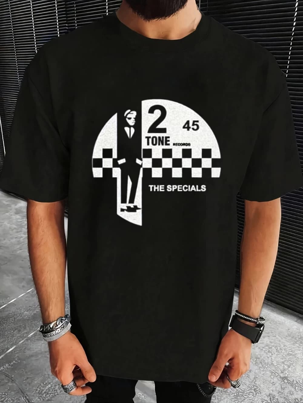 T-shirt The Specials 2 Tone Records pour hommes - T-shirt rétro avec logo musical britannique rare e