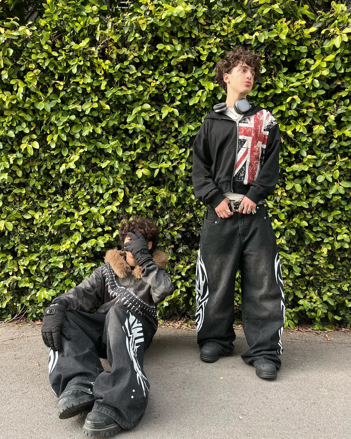Harajuku uk sweat à capuche imprimé vêtements de sport sweat-shirt gothique surdimensionné y2k hauts