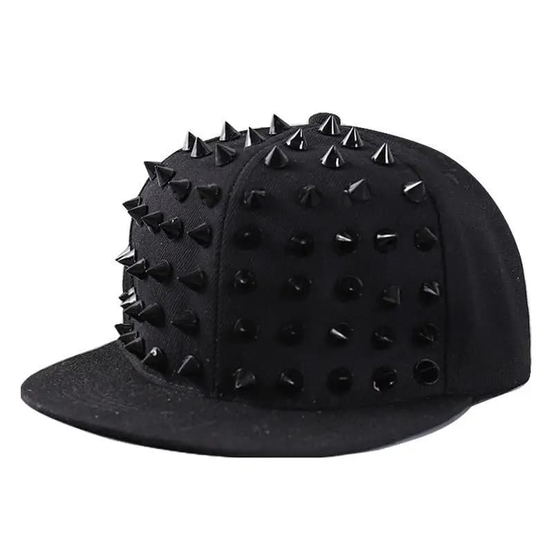 Unisexe Rivet chapeau plat Punk Rock Hip Hop goujon casquettes de Baseball Y2K Casquette Snapback ex