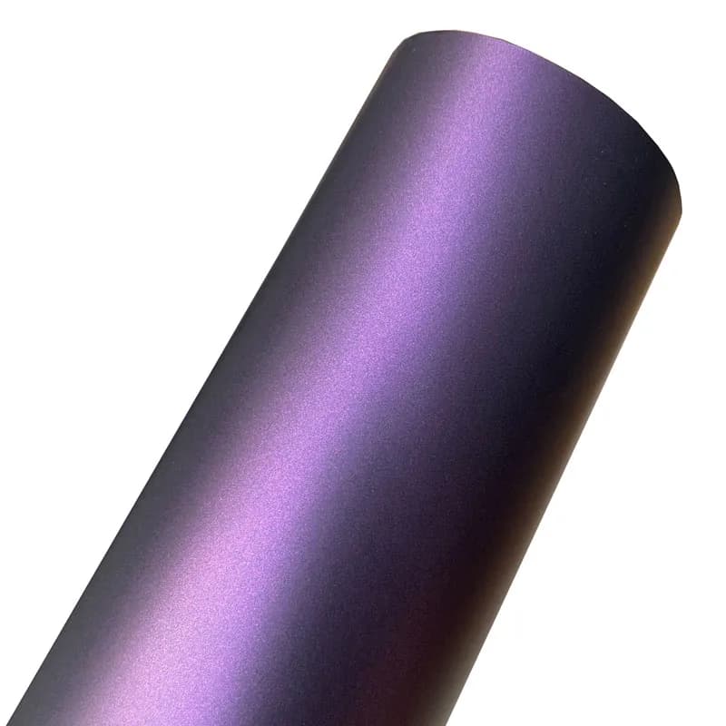 Film de protection de voiture en vinyle métallisé ultra mat violet fantôme PET avec technologie anti