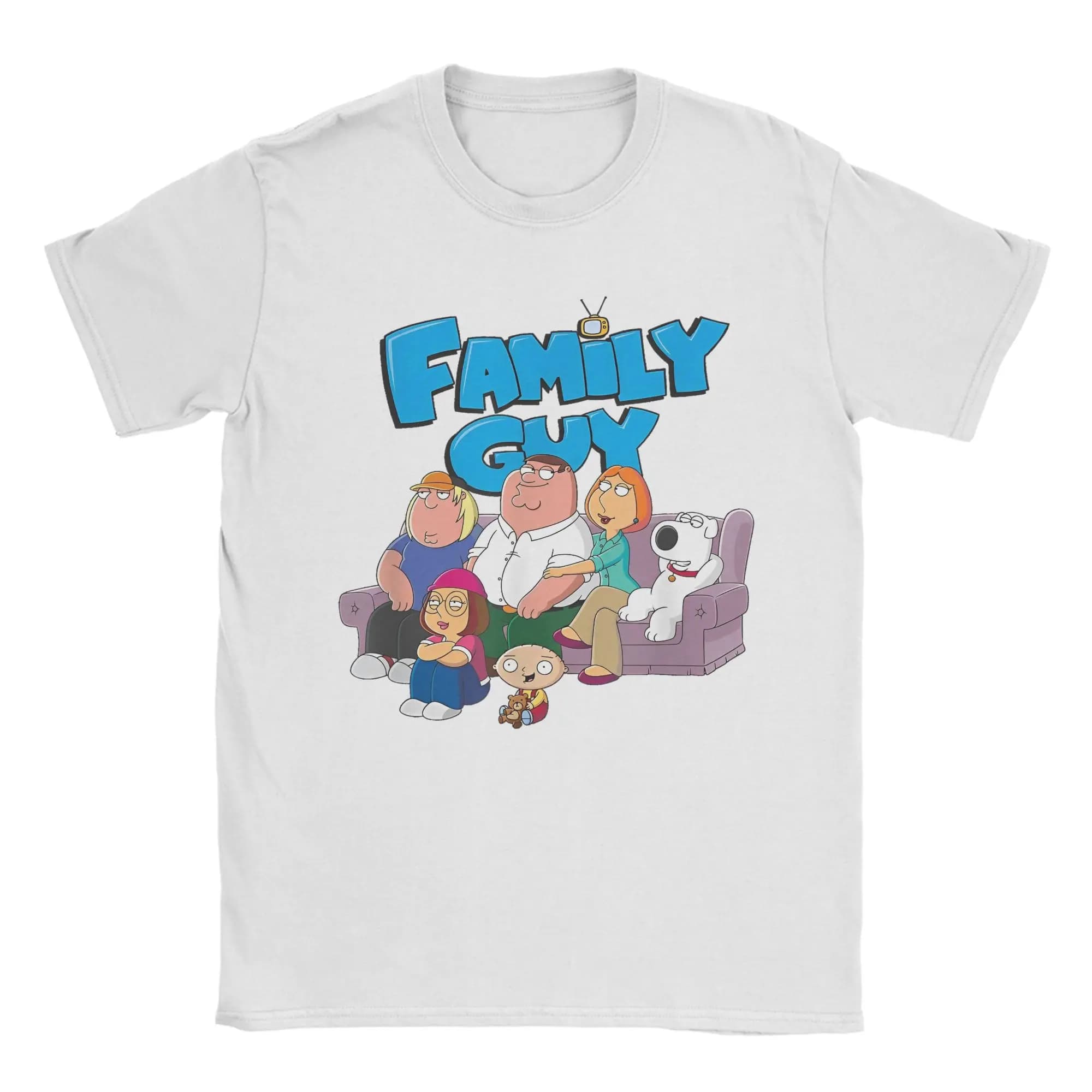 T-shirt Griffin Family pour hommes et femmes, en coton, drôle, à col rond, à manches courtes, idée c