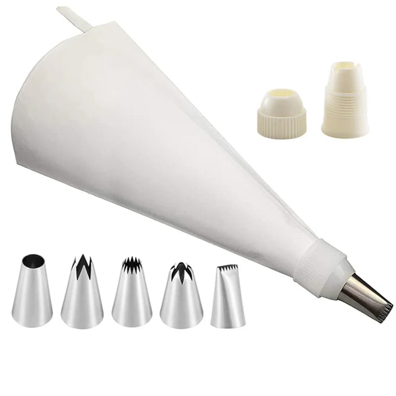 8 pièces/ensemble accessoires de cuisine en Silicone passepoil de glaçage crème sac à pâtisserie + 6