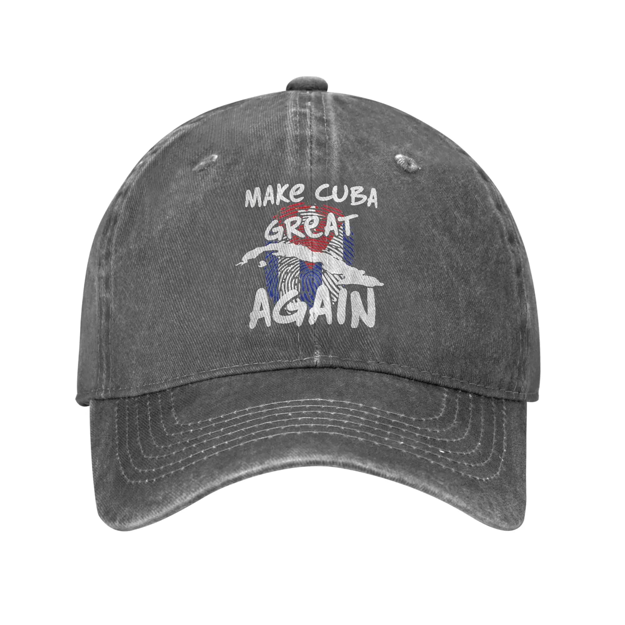 Casquette de baseball 'Make Cuba Great Again' pour femmes et hommes, casquette de camionneur avec lo