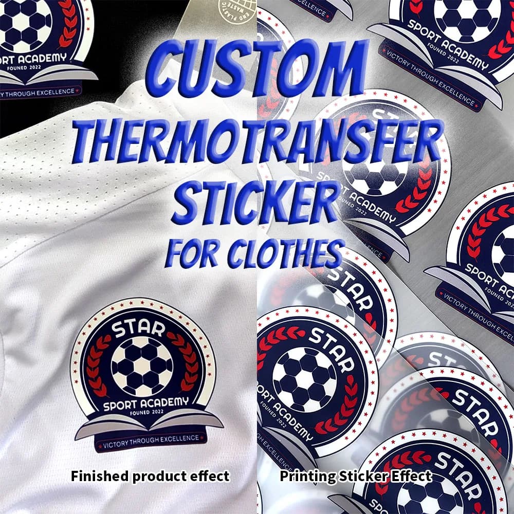 Personnalisez vos vêtements colorés thermocollants, conception de transfert, décalcomanie, logo de g