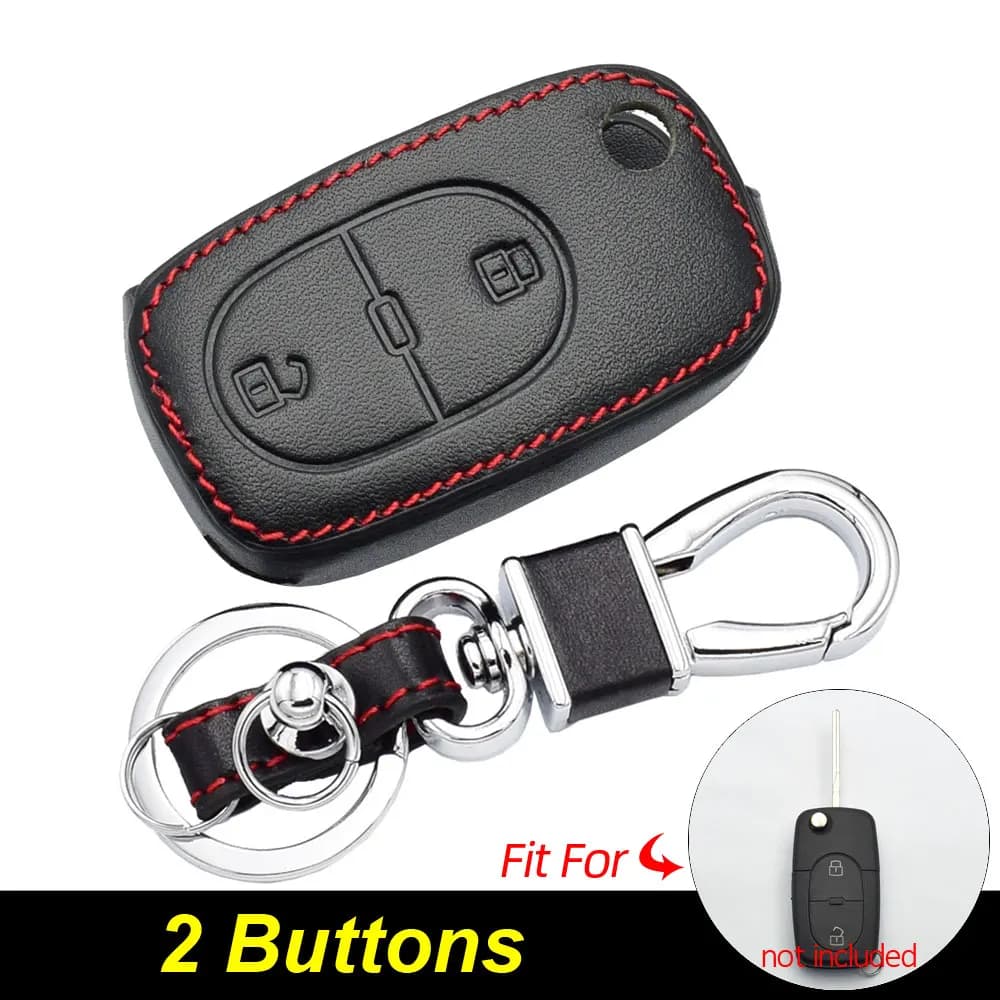 Juste de clé de voiture en cuir, porte-clés à rabat, étui de protection de télécommande, accessoires