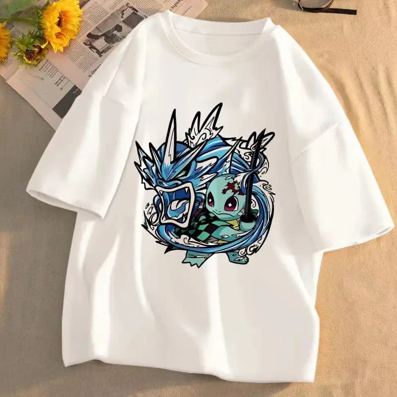 T-shirt personnages principaux de Demon Slayer pour hommes, femmes et enfants, t-shirt graphique Tan