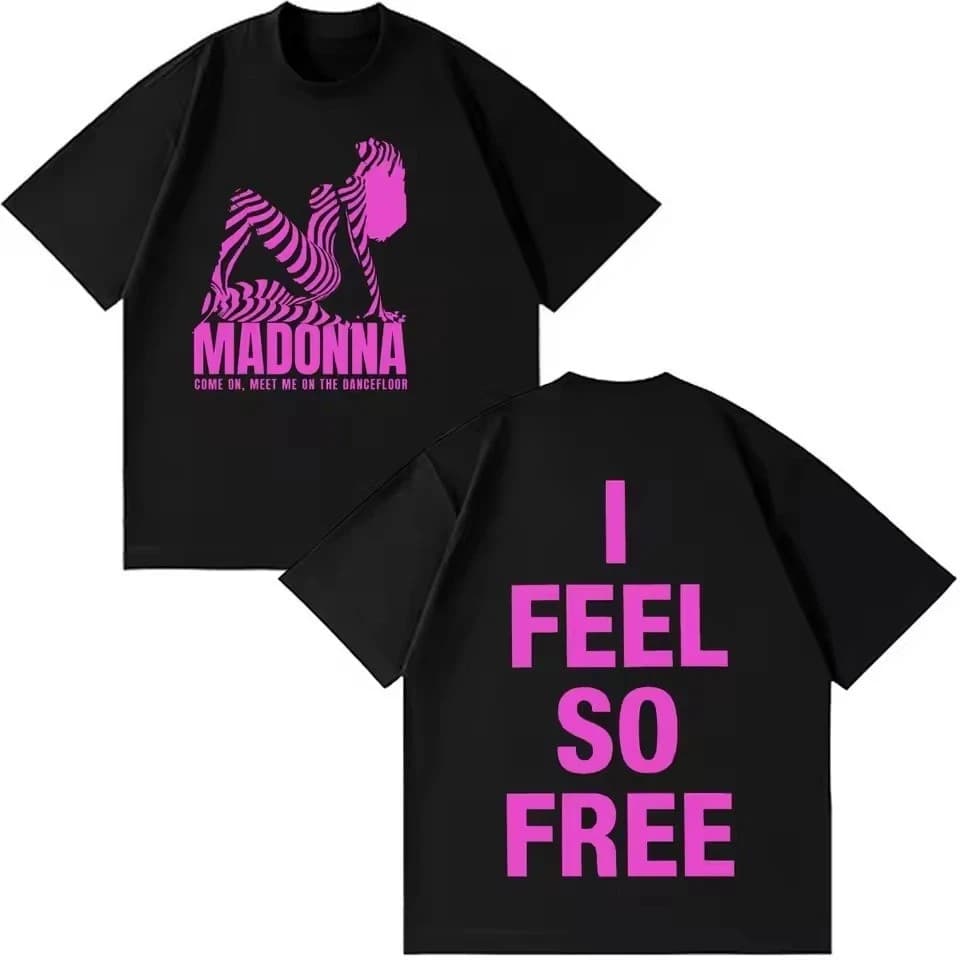 T-shirt imprimé Madonna CONFESSIONS II Album Tour 2026, T-shirt d'été unisexe en coton, vêtements su