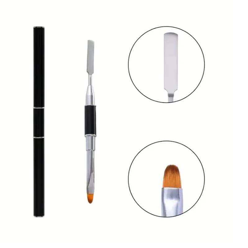 Nouveau pinceau et sélecteur de Gel 2 en 1, brosse et spatule pour ongles en Gel, outil pour Extensi