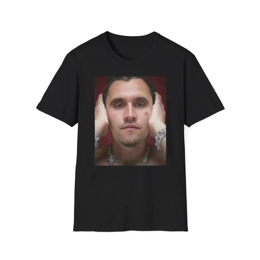 T-shirt Charlie Kirk emoji, T-shirt décontracté et élégant pour hommes, en pur coton, chemise à col 