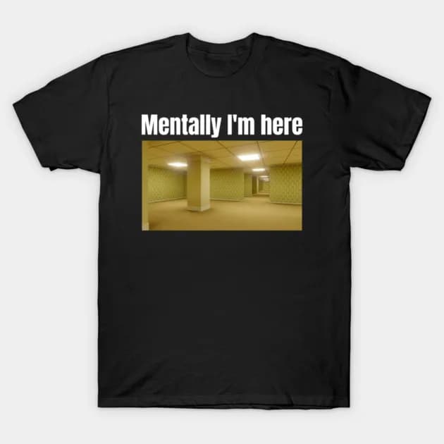 T-shirt Noclip Out of Reality Backrooms « No Exit » – Tee-shirt graphique Meme d'horreur en coton à