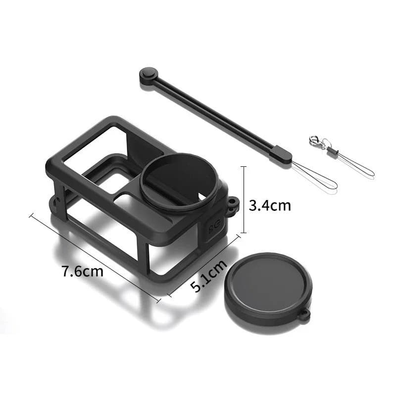 DJI Osmo Action 5Pro accessoires étui protéger boîtier souple coque en caoutchouc Silicone + sangle 