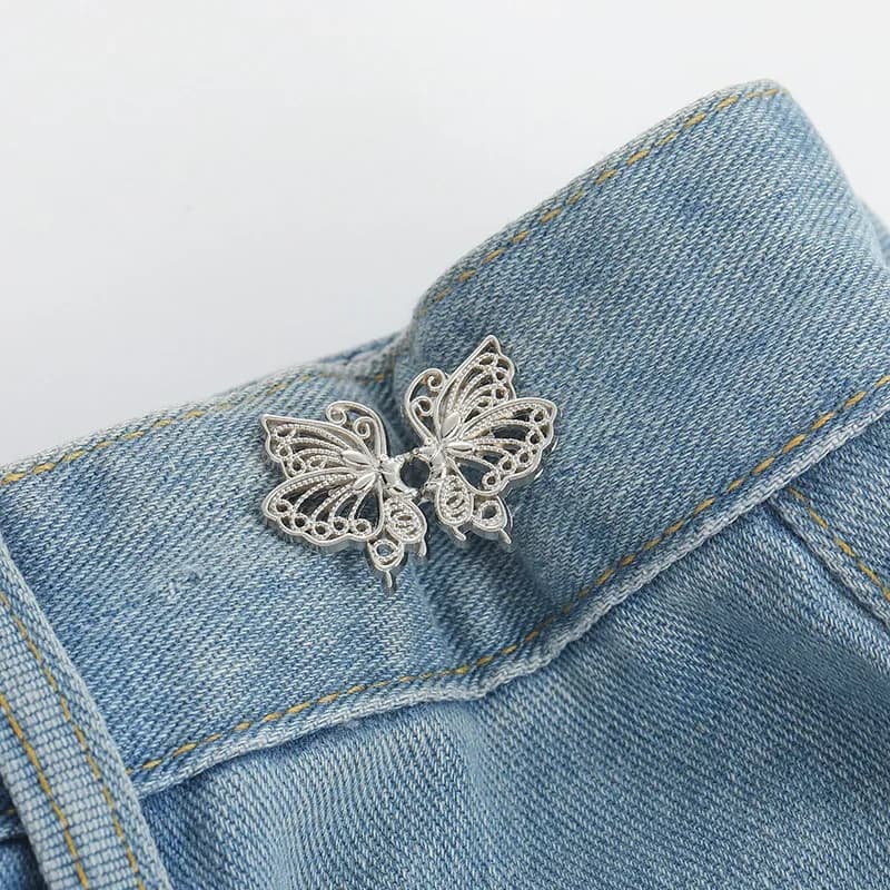Clips réglables pour boutons en jean, pour pantalons, jupes, tendeur de taille, boucle, bouton-press
