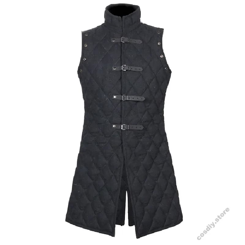 Adulte hommes médiéval S-4xl Costume armure gilet veste rétro sans manches coton vêtements Cosplay g