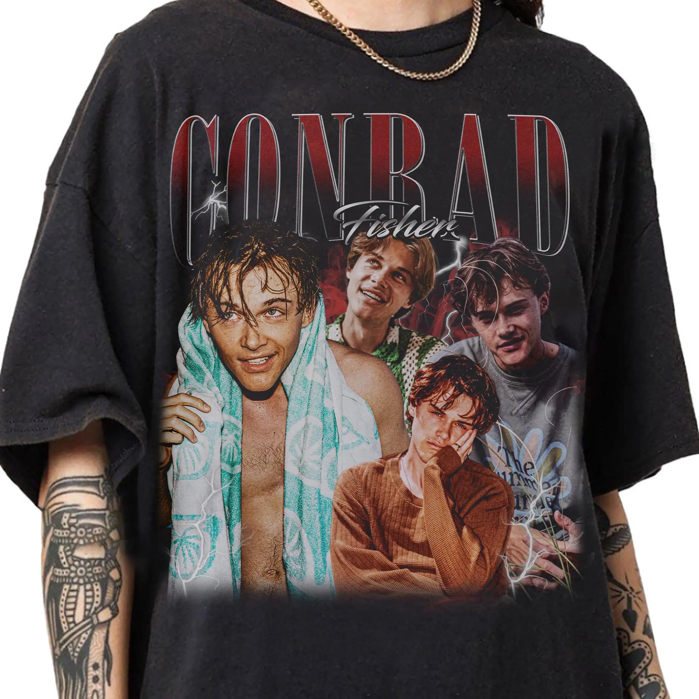Vintage années 90 Bootleg Style Conrad Fisher T-Shirt Rétro Conrad Fisher Surdimensionné Y2k T-shirt