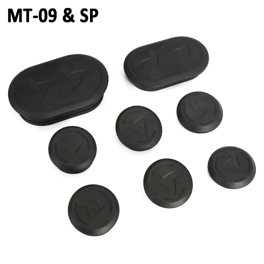 Kit de décoration de capuchon de cadre de moto, couvercle de trou de cadre noir, bouchon pour YAMAHA