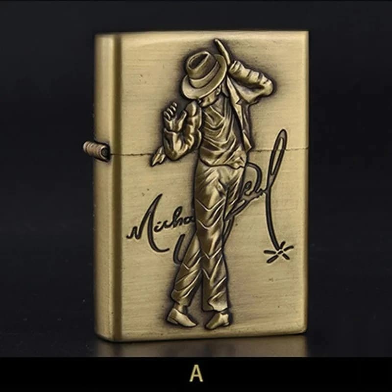 Briquet en métal personnalisé créatif, coupe-vent, Bronze à l'huile, Jackson, accessoires pour fumer