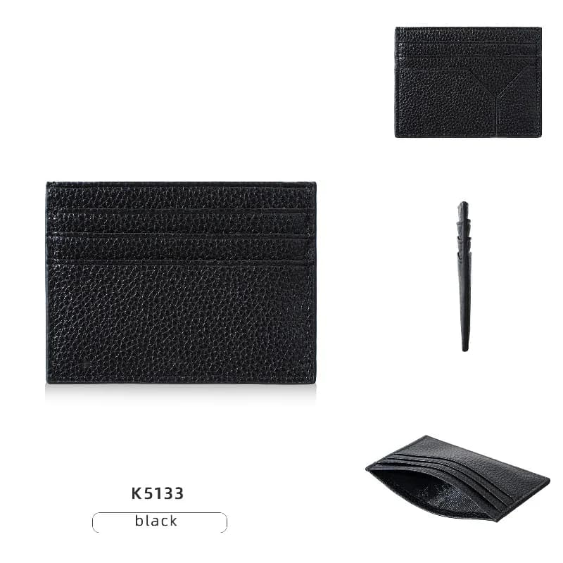 Porte-cartes en cuir PU Baellerry pour femmes, porte-cartes fin uni, mini portefeuilles féminins, po