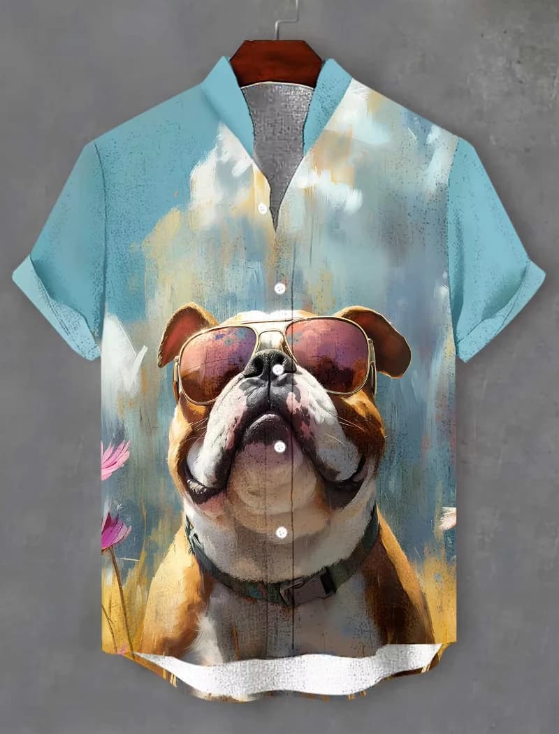 Chemises d'été amusantes à imprimé animal singe 3D pour hommes, chemise décontractée vintage streetw