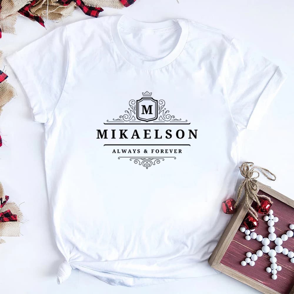 T-shirt journal des Vampire Mikaelson, Always and Forever, Original, Fans