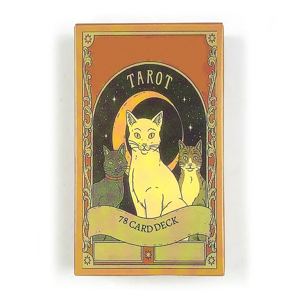 Cartes de tarot, 78 cartes sur le thème des chats, édition anglaise, jeu de divination, jeux de soci