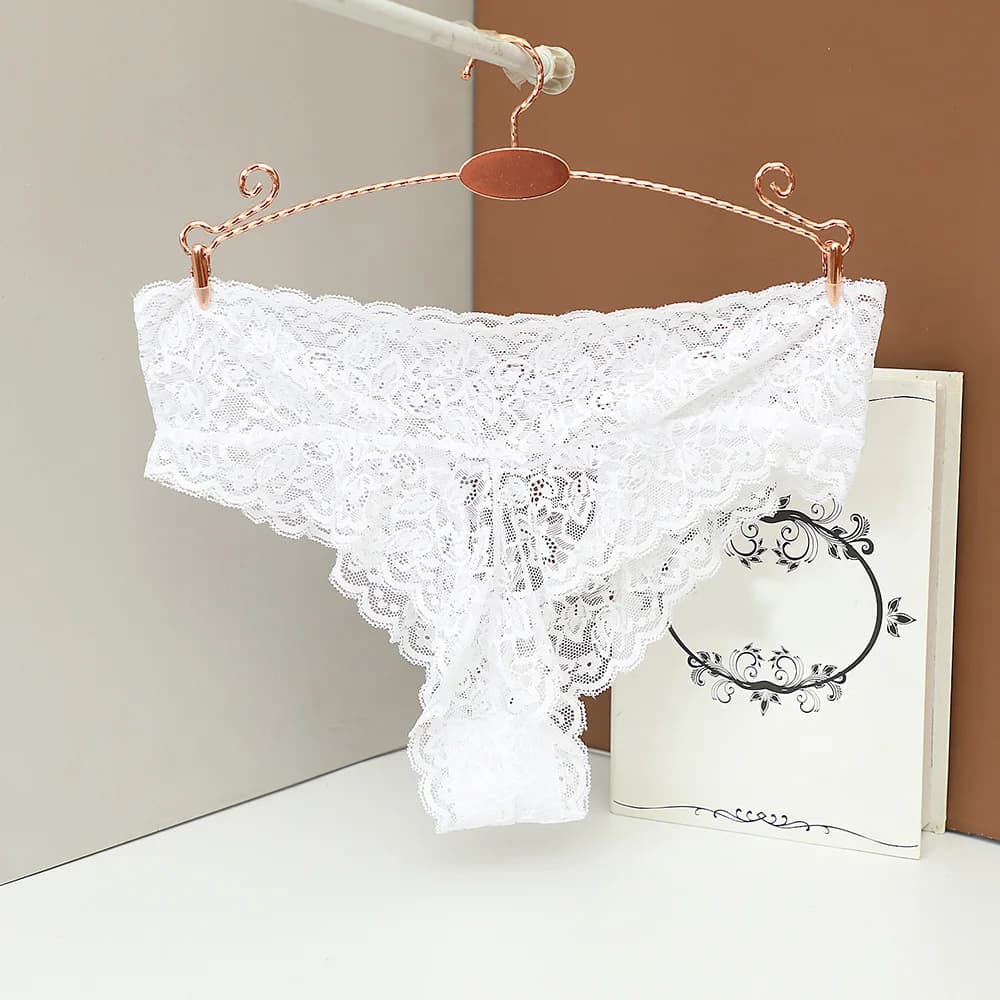 Culottes pour femmes en dentelle française, translucides, respirantes, sous-vêtements sans couture p