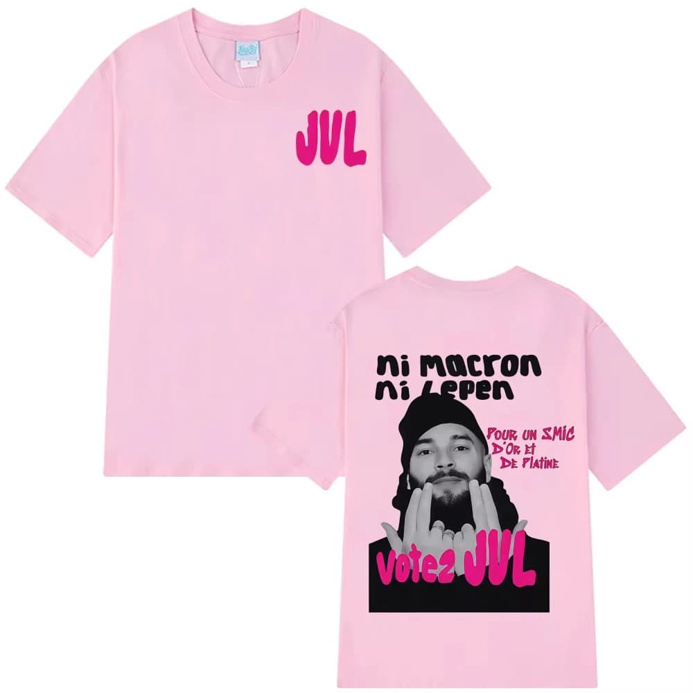 T-shirt Rapper Jul Ni Macron Ni Lepen pour hommes et femmes, vêtements d'été en coton Y2K, mode Hip 