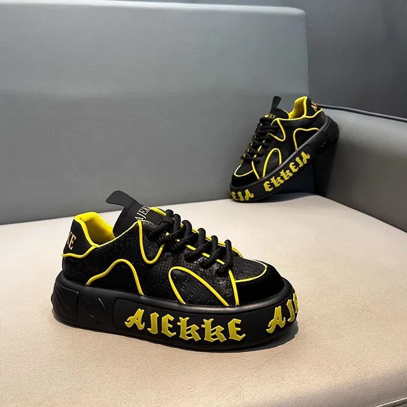 Chaussures pour hommes à la mode à semelles épaisses respirant à semelles souples Sneaker de haute q