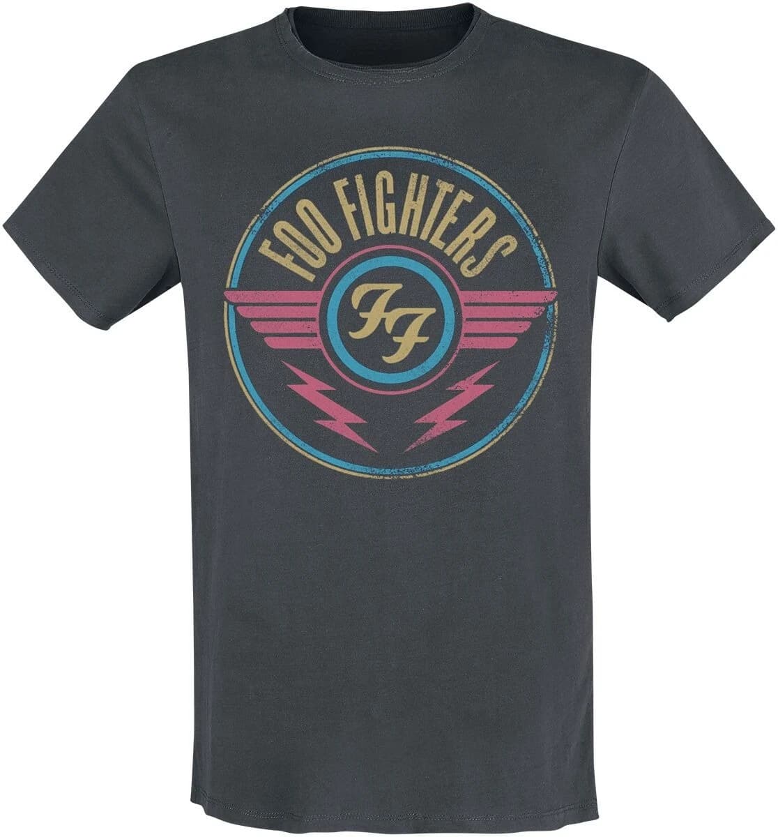 Foo Fighters T-shirt vintage avec logo FF et imprimé étoiles, 100% coton, unisexe, pour les fans de 