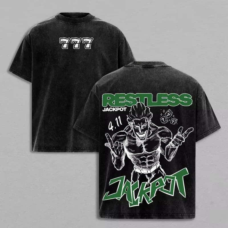 T-shirt graphique Jujutsu Kaisen Hakari Kinji pour homme, vêtement en coton à manches courtes, t-shi