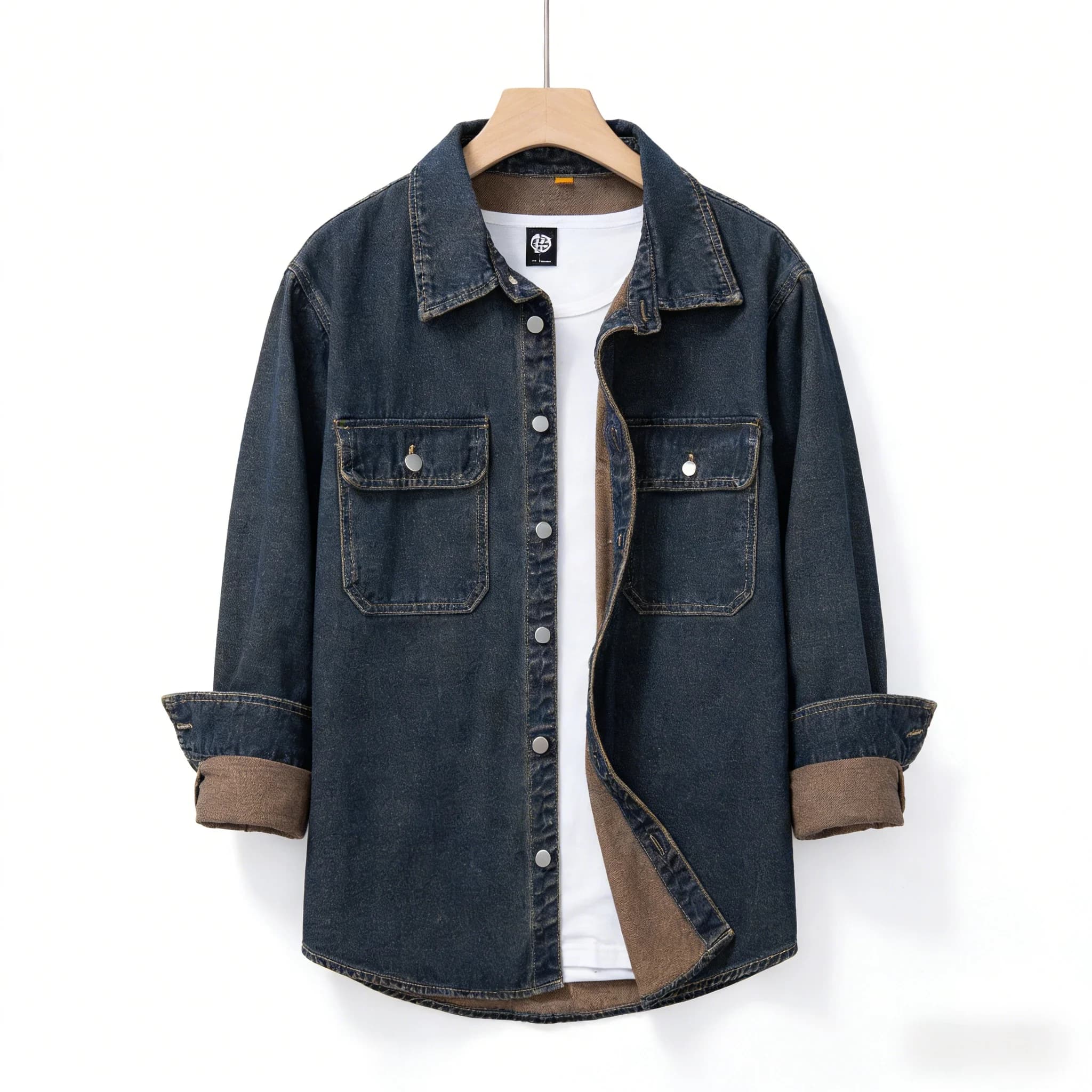 Chemise de travail rétro américaine pour hommes, multicolore, ample, grande taille, Non élastique, d