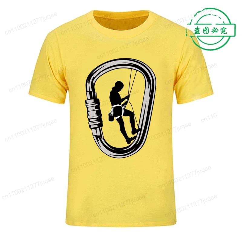 Homme T-Shirt marque de mode vêtements t-shirts amples escalade mousqueton Design minimaliste T-Shir