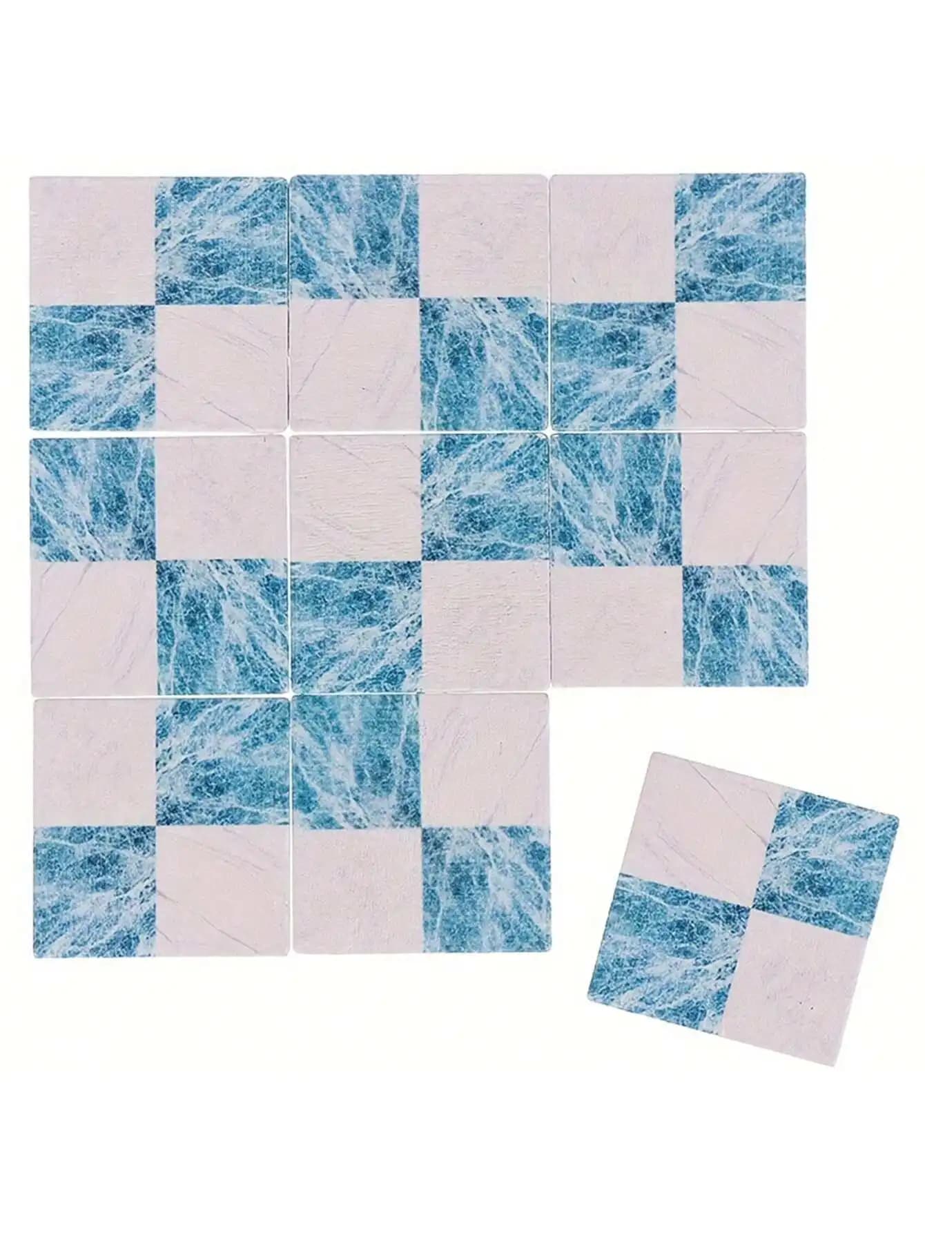 9 mini-planchers : 1:12 30x30MM Scènes de cuisine, salle à manger, toilettes Accessoires de décorati