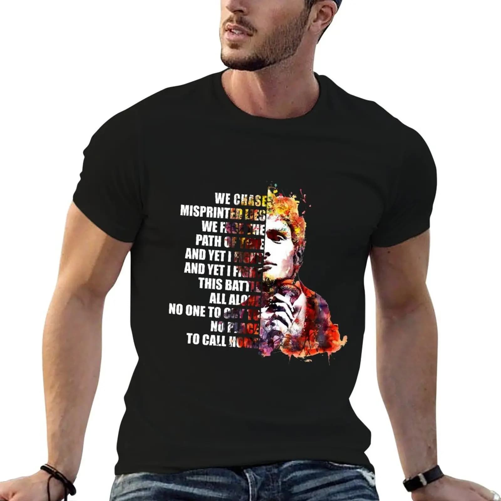Layne Staley-nous persons les mensonges non imprimées, nous facrons le chemin du temps hauts et t-sh