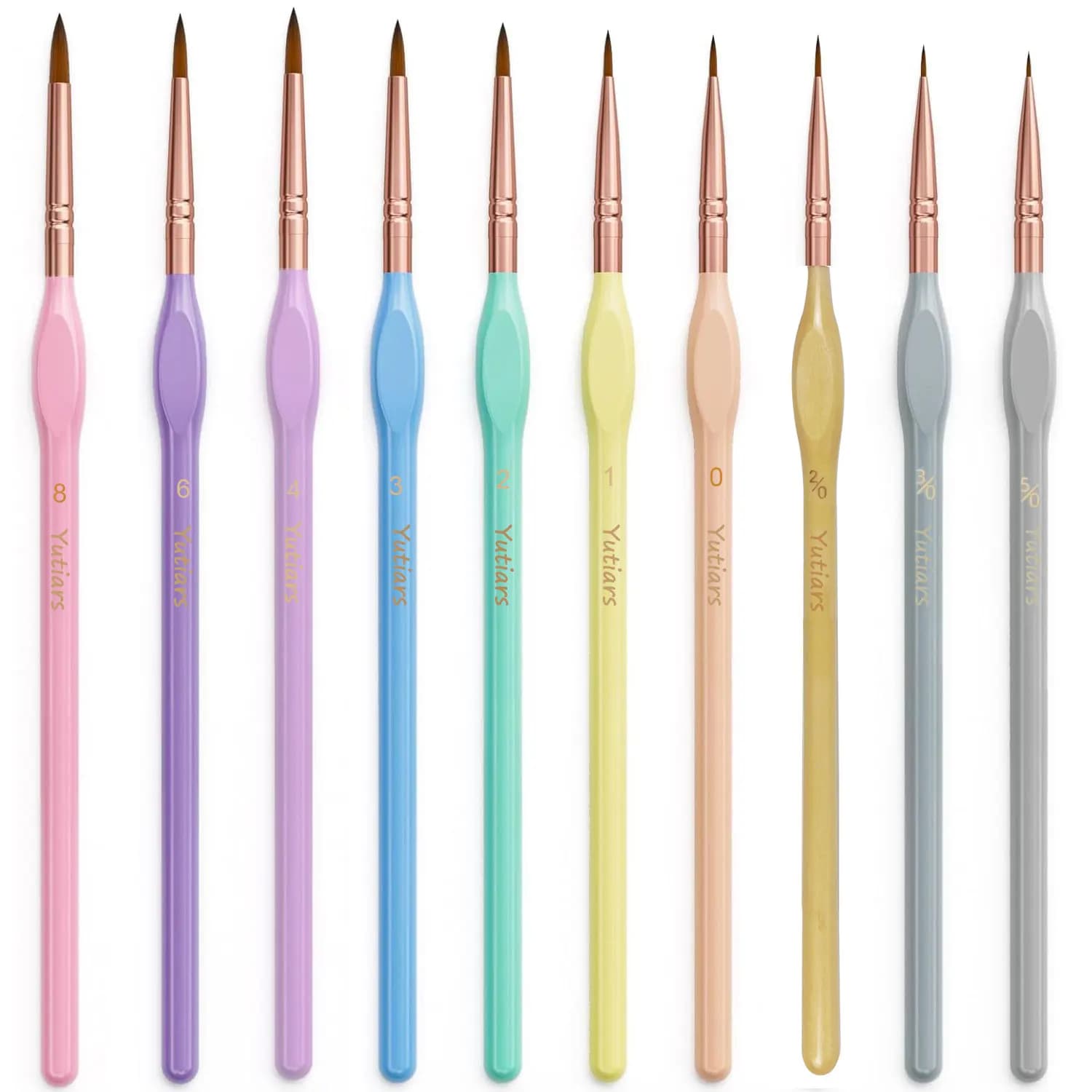 Pinceaux de peinture miniatures à détails fins, 10 pièces, pour Mini ensemble de pinceaux pour acryl