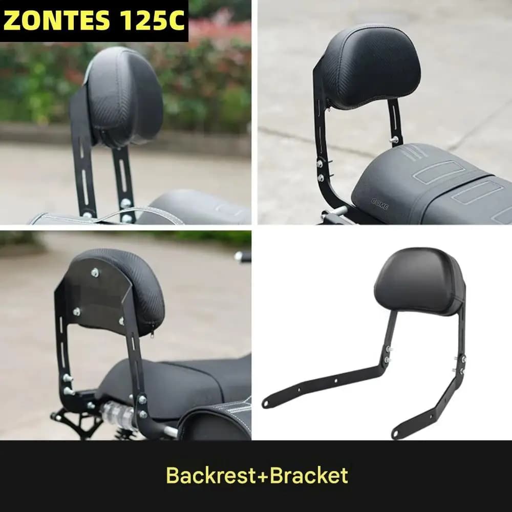 Dossier pliable et porte-bagages arrière pour motos ZONTES 125C - Accessoires dossier ZT C125