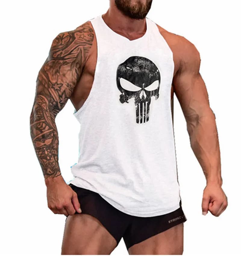 T-shirts de gymnastique bretelles homme Stringer chemise de Fitness chemise de musculation hommes ha