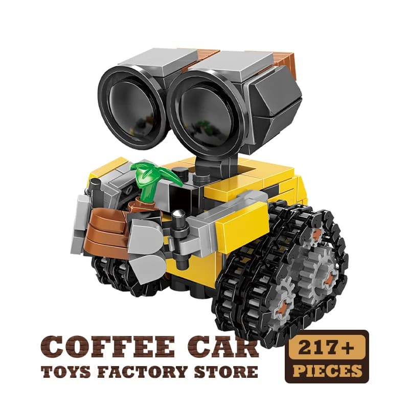 Mini Robot spatial MOC, briques de construction, jouets, modèle Bot sur chenilles, film classique, b