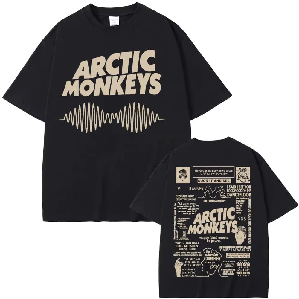 Nouveau T-shirt Rétro de l'été 2026 du groupe Arctic Monkeys – T-shirt Imprimé Col Rond Tendance pou
