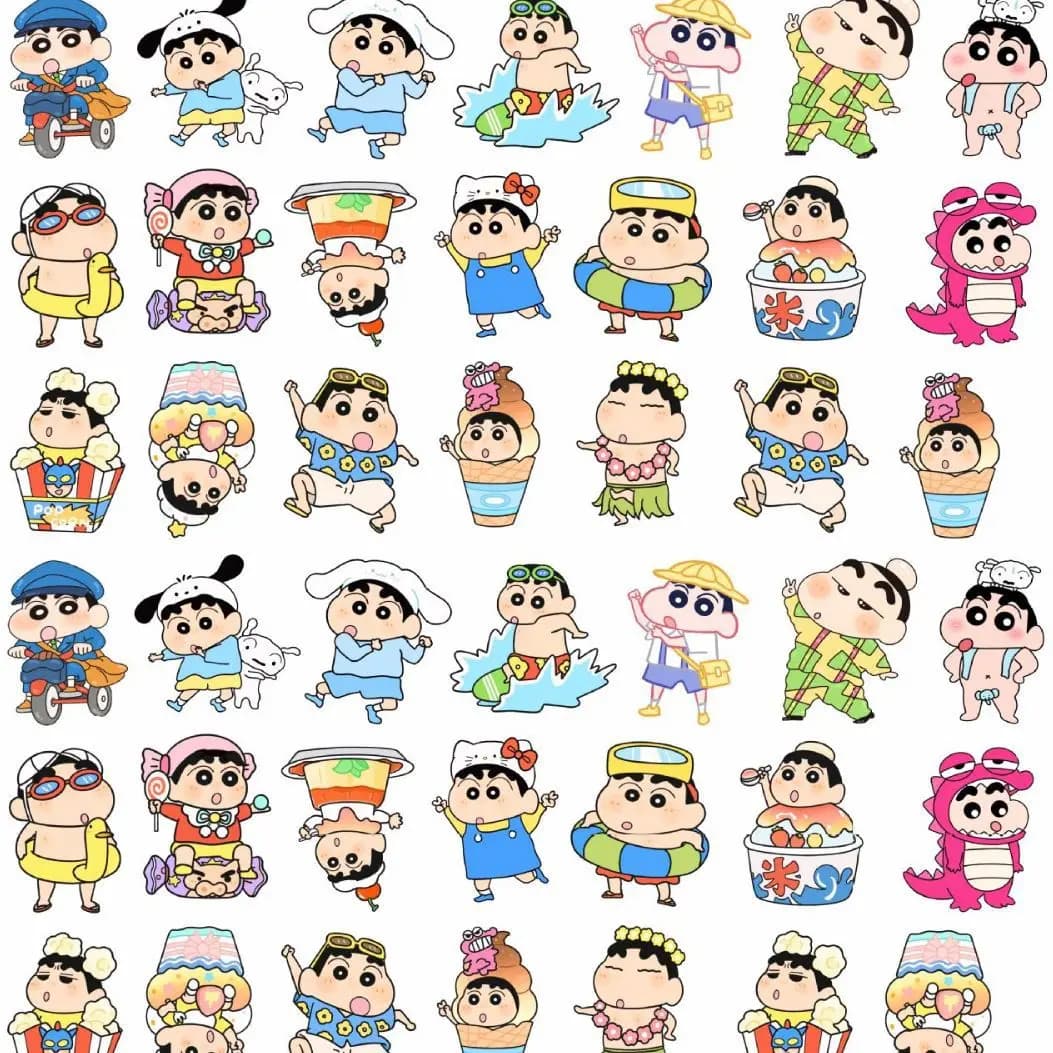 Anime Crayon shin-chan accessoires acrylique bricolage pièce accessoires porte-clés réfrigérateur ai