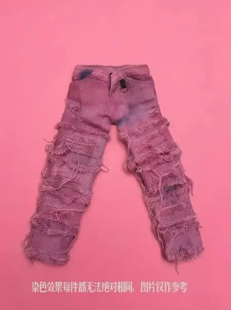Accessoires vestimentaires pour figurine Goon 1/6 : Pantalon street ample, style workwear, en jean d