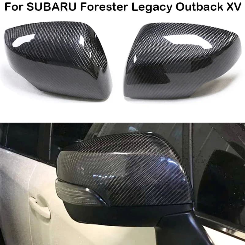 Coque de rétroviseur latéral de voiture en fibre de carbone véritable, capuchons pour Subaru Foreste