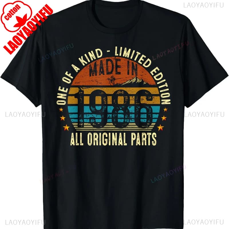 T-shirt graphique vintage pour hommes et femmes, cadeaux de 40e anniversaire, pièces originales de 1