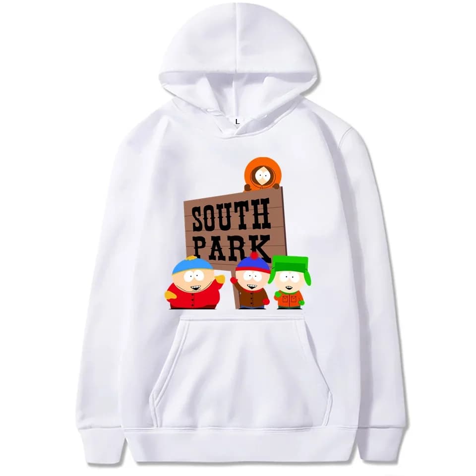 Sweats à capuche College South Park pour hommes, nouveaux sweats à capuche graphiques, vêtements noi